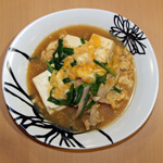 ニラ玉肉豆腐